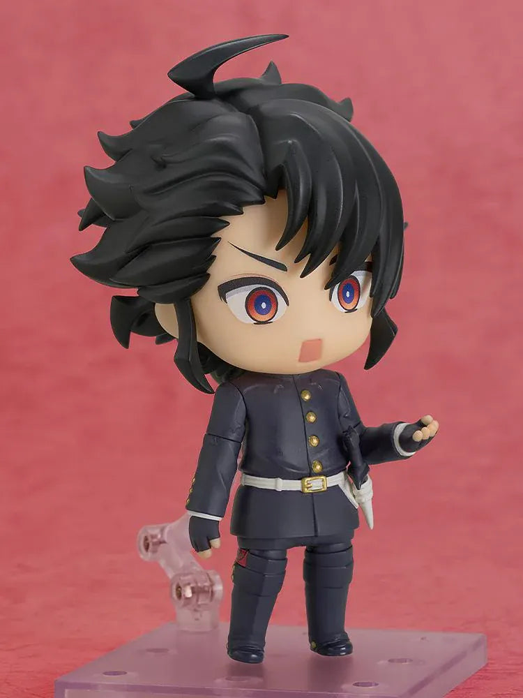 Ichi the Witch Nendoroid Ichi figure with black hair, red-and-blue eyes, an oversized dark witch hat, gold-colored buttons, and a white belt.