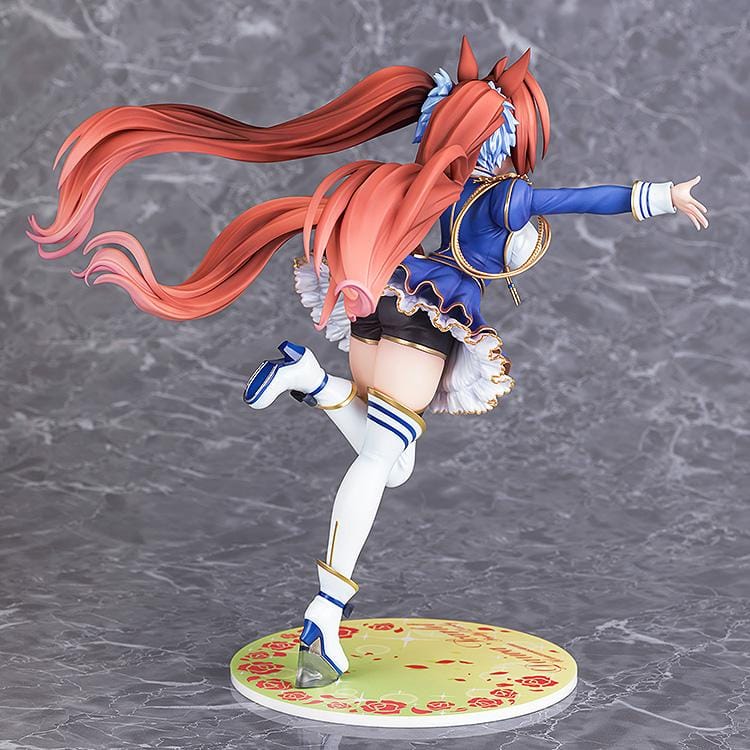 Umamusume Pretty Derby Your Scarlet Tailwind Daiwa Scarlet 1/7 Scale Figure with red twin-tails, horse ears, blue-and-white outfit, and dynamic pose