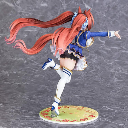 Umamusume Pretty Derby Your Scarlet Tailwind Daiwa Scarlet 1/7 Scale Figure with red twin-tails, horse ears, blue-and-white outfit, and dynamic pose