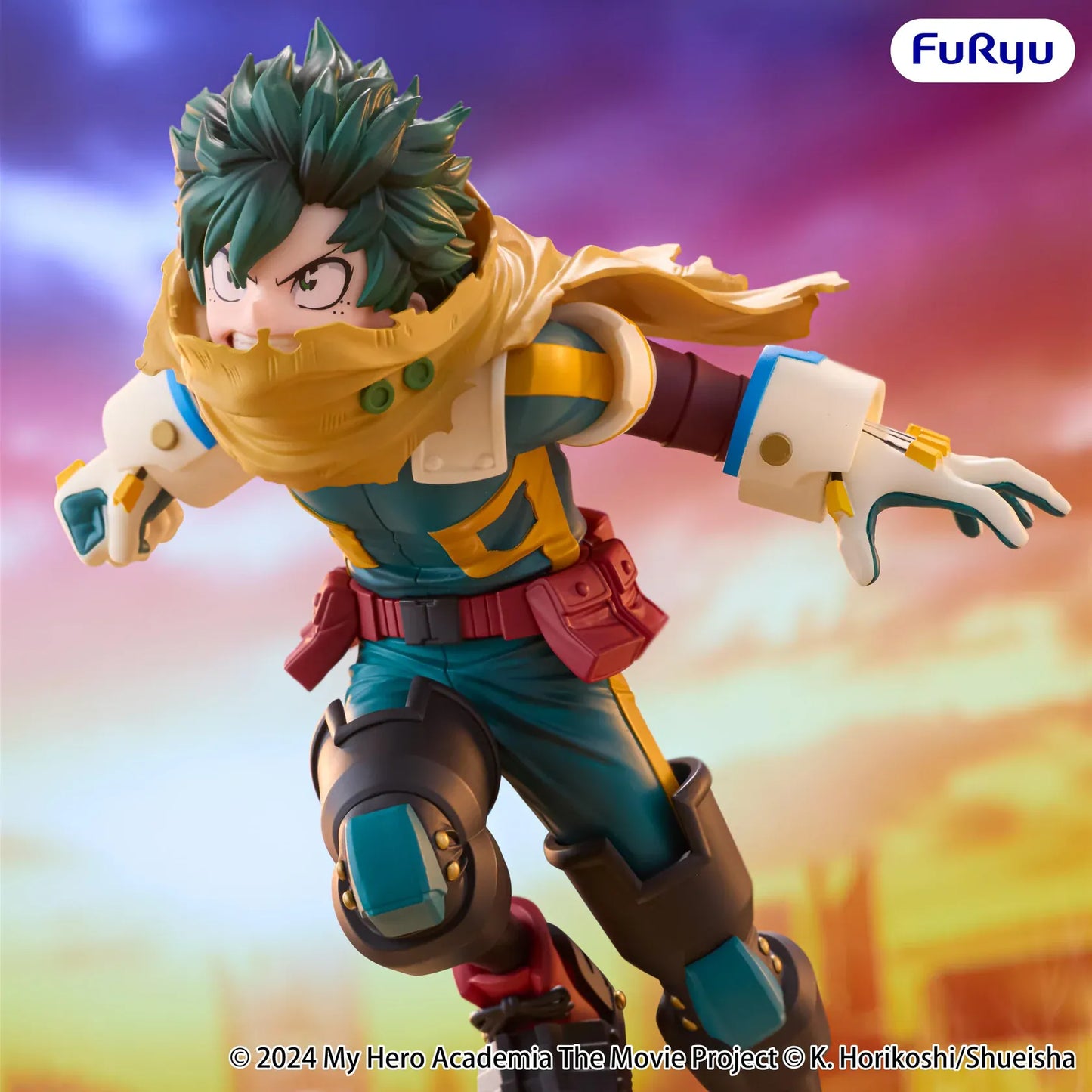 My Hero Academia You’re Next Muchute Izuku Midoriya figure in his hero costume running forward in a dynamic action pose