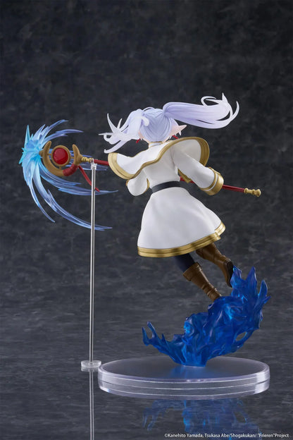 Frieren Beyond Journey's End AMP+ Frieren Figure reissue with dynamic blue magic effect and action pose