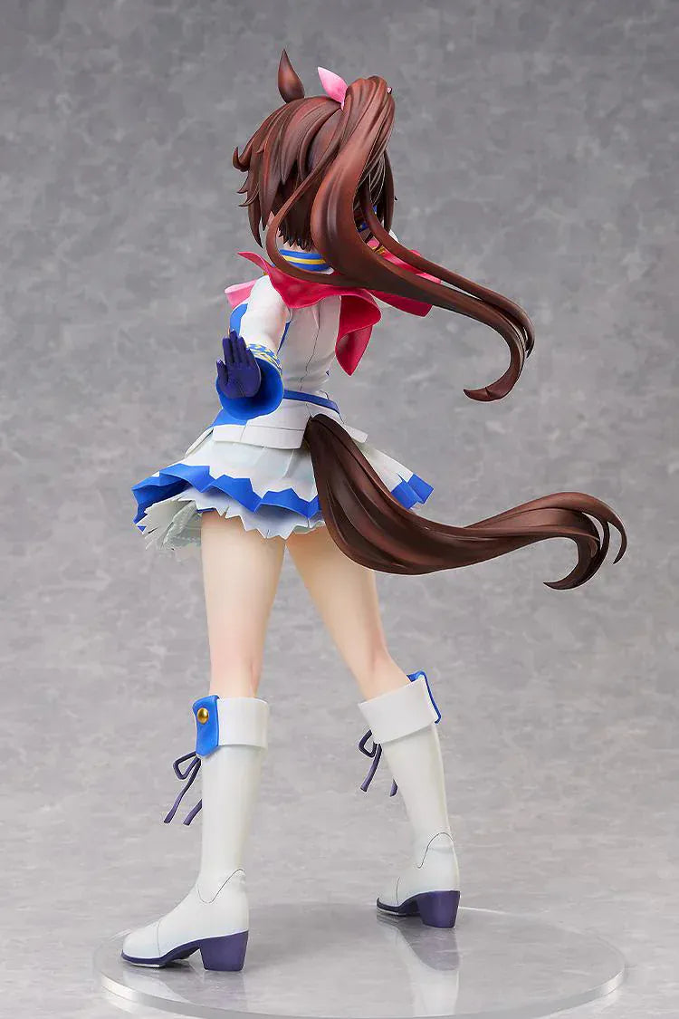 Uma Musume Pretty Derby B-Style Tokai Teio 1/4 scale figure in blue and white idol uniform saluting with a wink