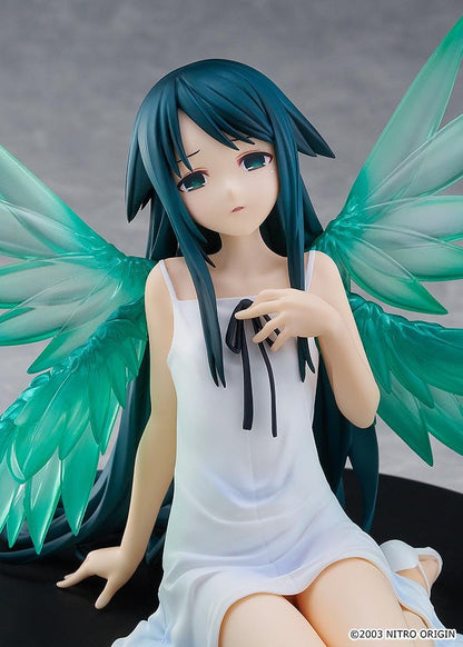 The Song of Saya POP UP PARADE Saya L Size Figure rerelease featuring Saya in a white dress with large translucent green wings