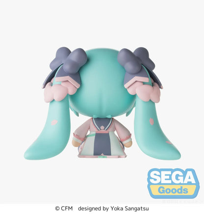 Hatsune Miku Fuwa Petit chibi figure in pastel school outfit sitting pose