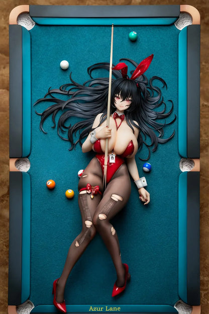 Azur Lane Taihou Fun on the Baize 1/7 scale figure featuring red bunny outfit on billiards table-themed display base