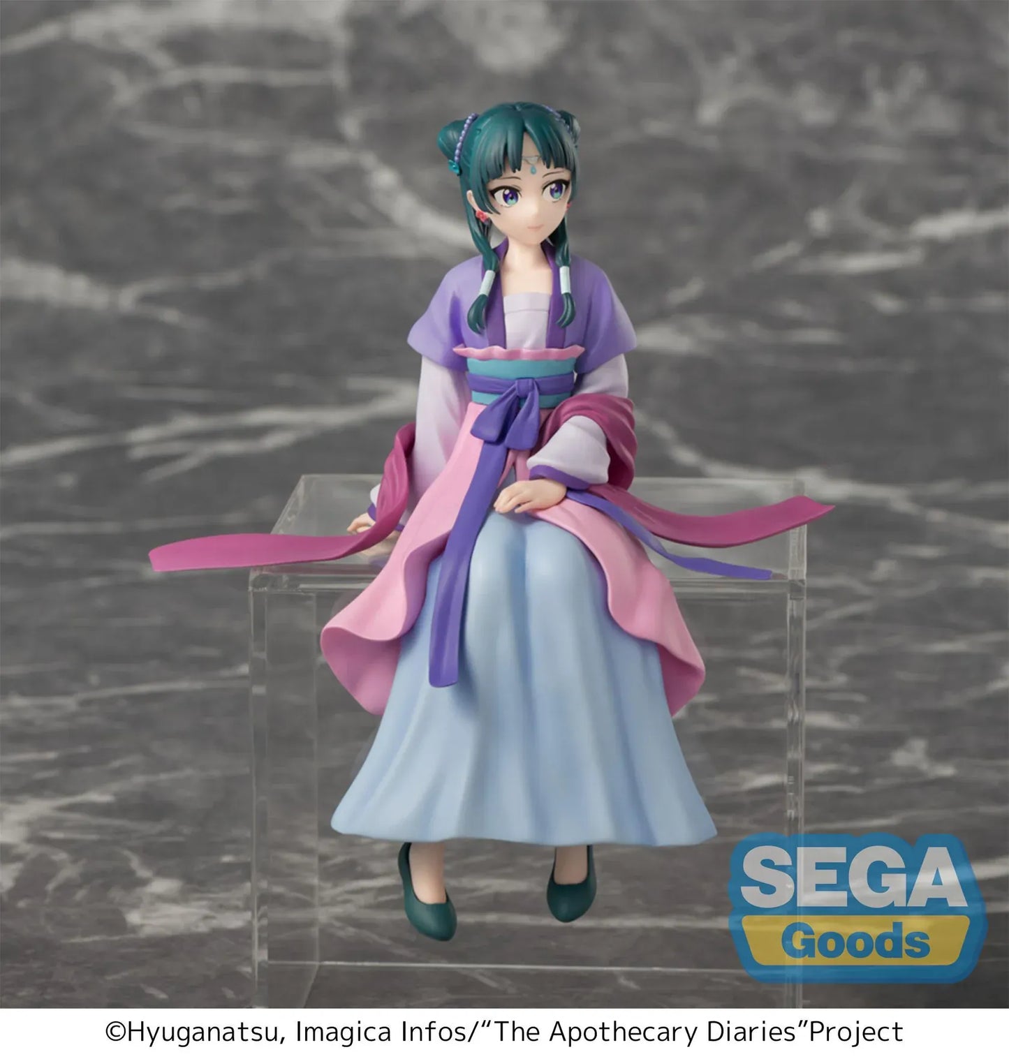The Apothecary Diaries Maomao Moon Fairy Ver Premium Perching Figure Reissue wearing a pastel outfit in a seated pose