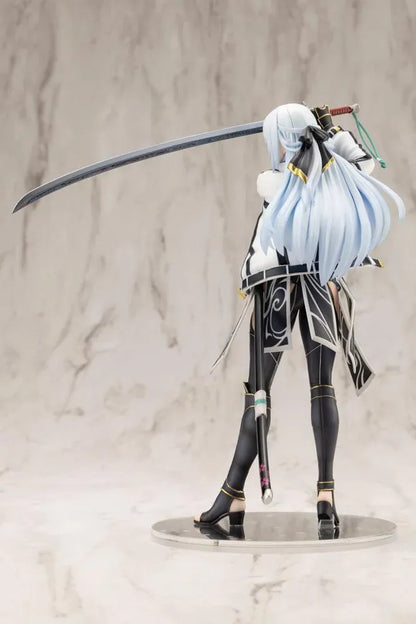 Trails through Daybreak Shizuna Rem Misurugi 1/8 scale figure with flowing pale blue hair, a white jacket, and a sword raised above her head.