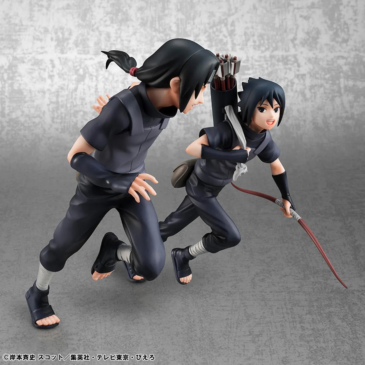 Naruto Shippuden G.E.M. Series Itachi and Sasuke Uchiha Figure Set featuring the brothers running together