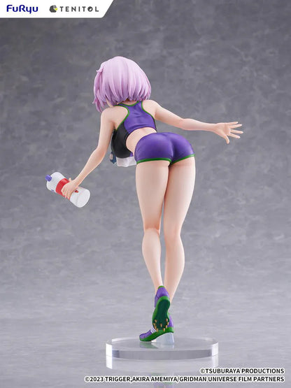 Gridman Universe Tenitol Tall Akane Shinjo Sportswear Ver. Figure in purple athletic outfit holding a water bottle
