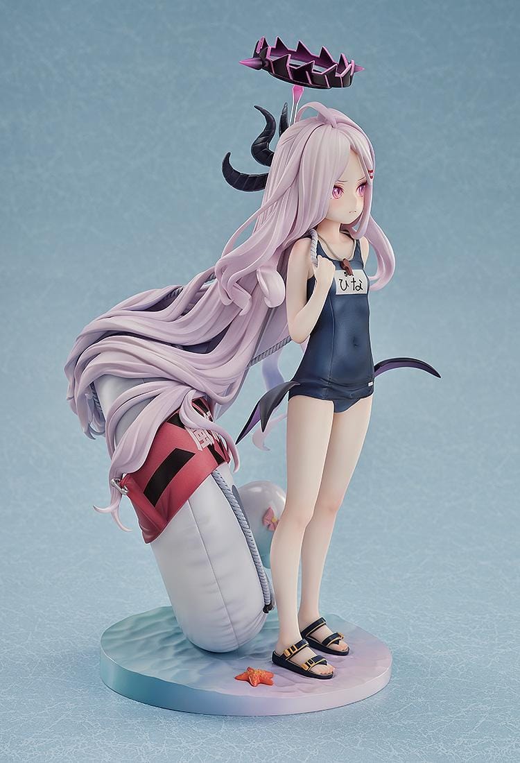 Blue Archive Hina Swimsuit 1/7 Scale Figure featuring Hina with a swim ring, school swimsuit, and water-themed display base