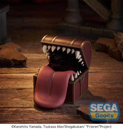 Frieren Luminasta figure stuck in mimic chest with tongue and detailed fantasy design
