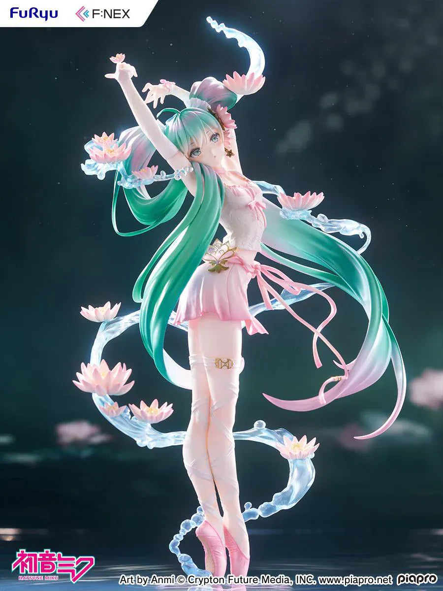 Vocaloid Hatsune Miku Water Lily Ver. 1/7 scale figure with flowing hair translucent water effects and lotus flowers