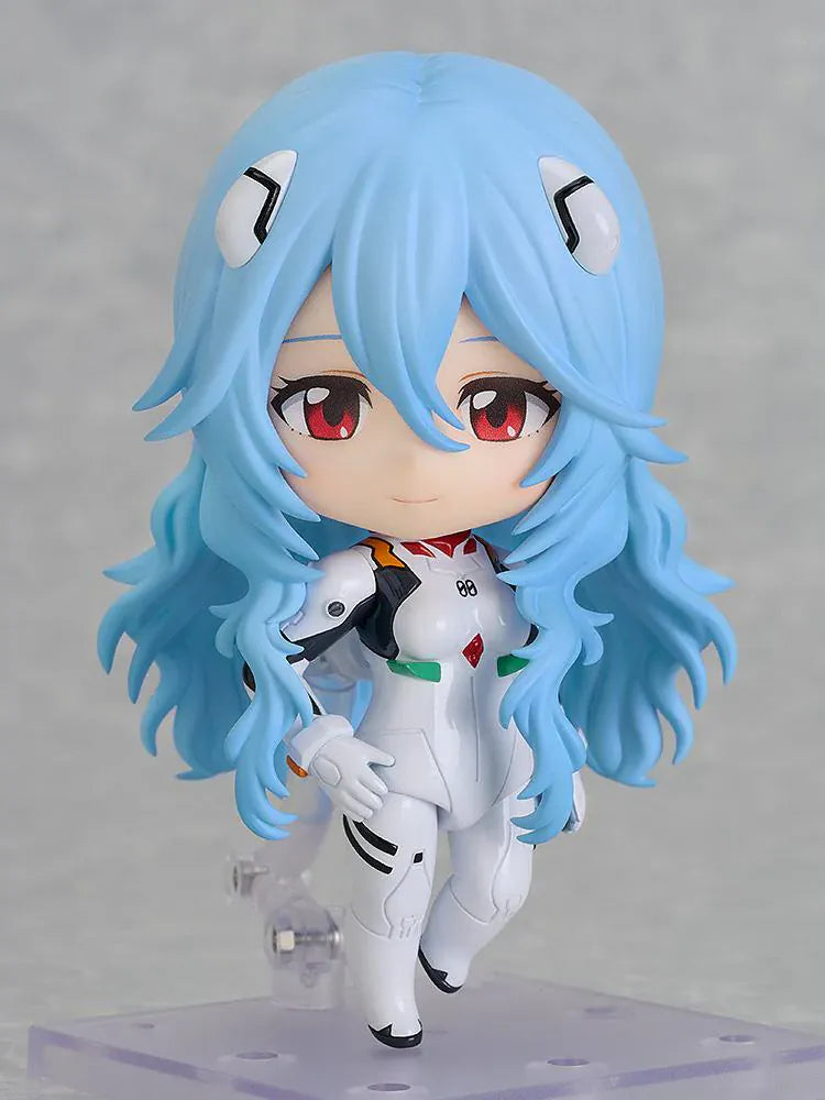 Rei Ayanami Long Hair Nendoroid Rebuild of Evangelion chibi anime figure in plugsuit Good Smile Company