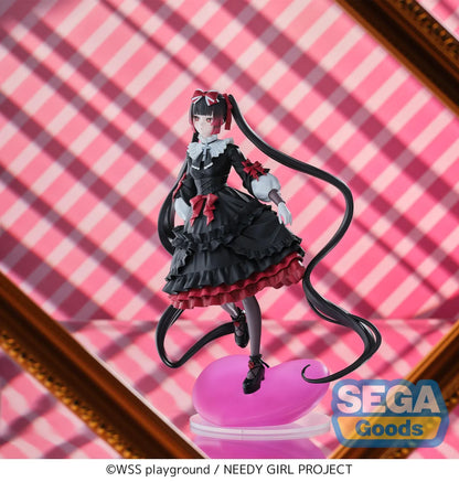 Needy Girl Overdose XStellar Michia Gokubara anime figure in gothic lolita dress on heart-shaped base
