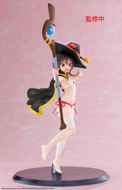 Megumin swimwear coreful figure holding staff KonoSuba anime collectible