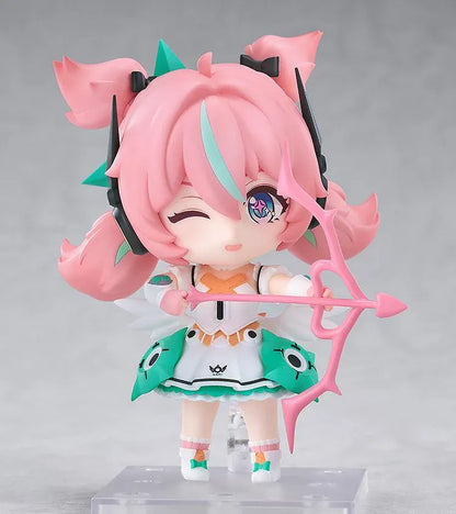 Zenless Zone Zero Nendoroid Aria figure with pink twin tails, a futuristic headset, and a white-and-teal idol outfit.