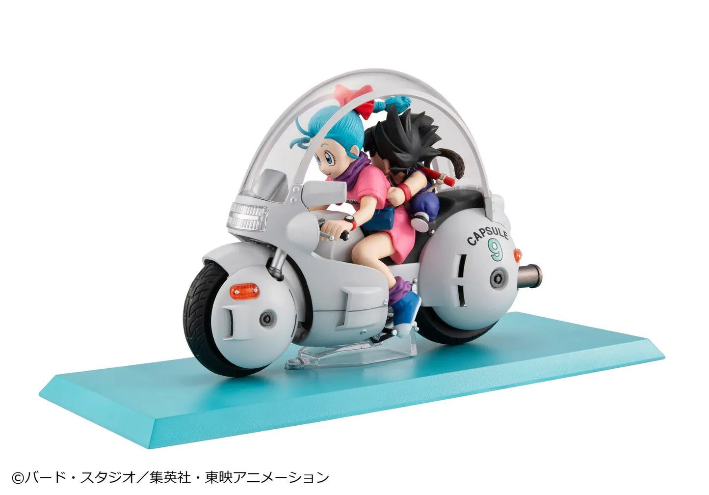 Dragon Ball Desktop Real McCoy 06 Son Goku and Bulma riding Capsule Corp motorcycle figure