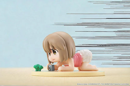 CITY THE ANIMATION Mini Memory Niikura Figure with camera accessory, broccoli detail, chibi pose, and display base