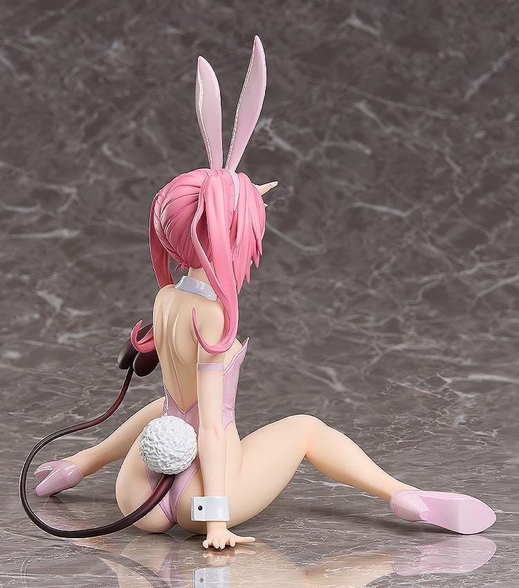To Love-Ru Darkness Nana Astar Deviluke Bare Leg Bunny Ver. 1/4 scale figure featuring Nana in a pink bunny outfit with bunny ears in a playful seated pose