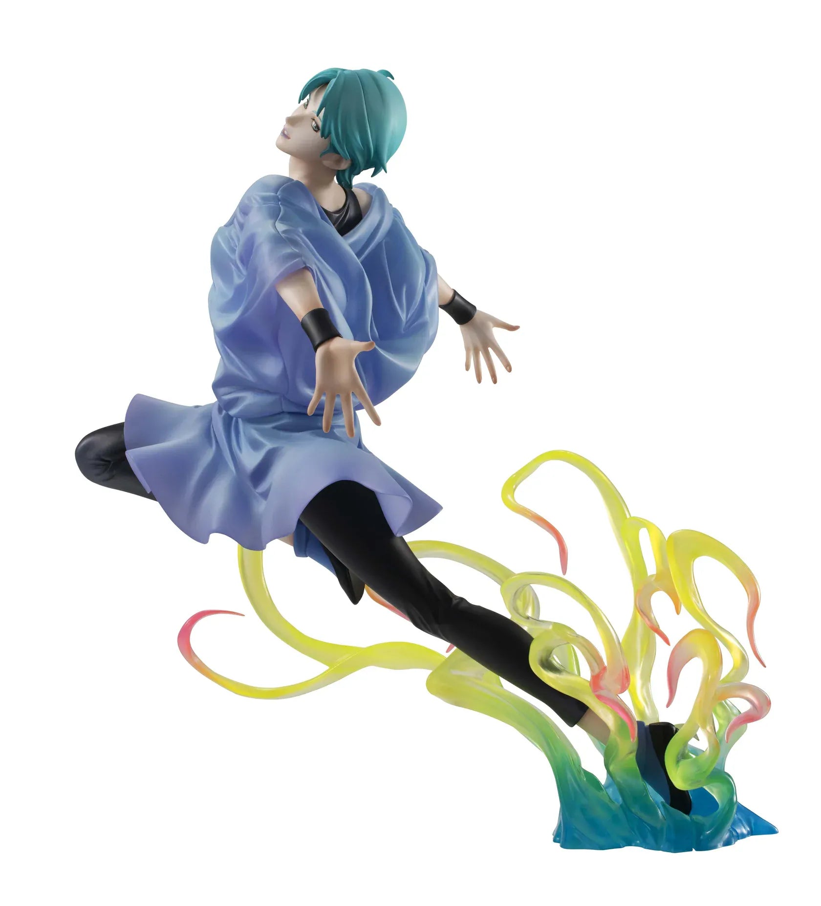 Mobile Suit Z Gundam Gundam Girls Generation Four Murasame Rerelease figure with teal hair, blue outfit, floating pose, and colorful effect parts