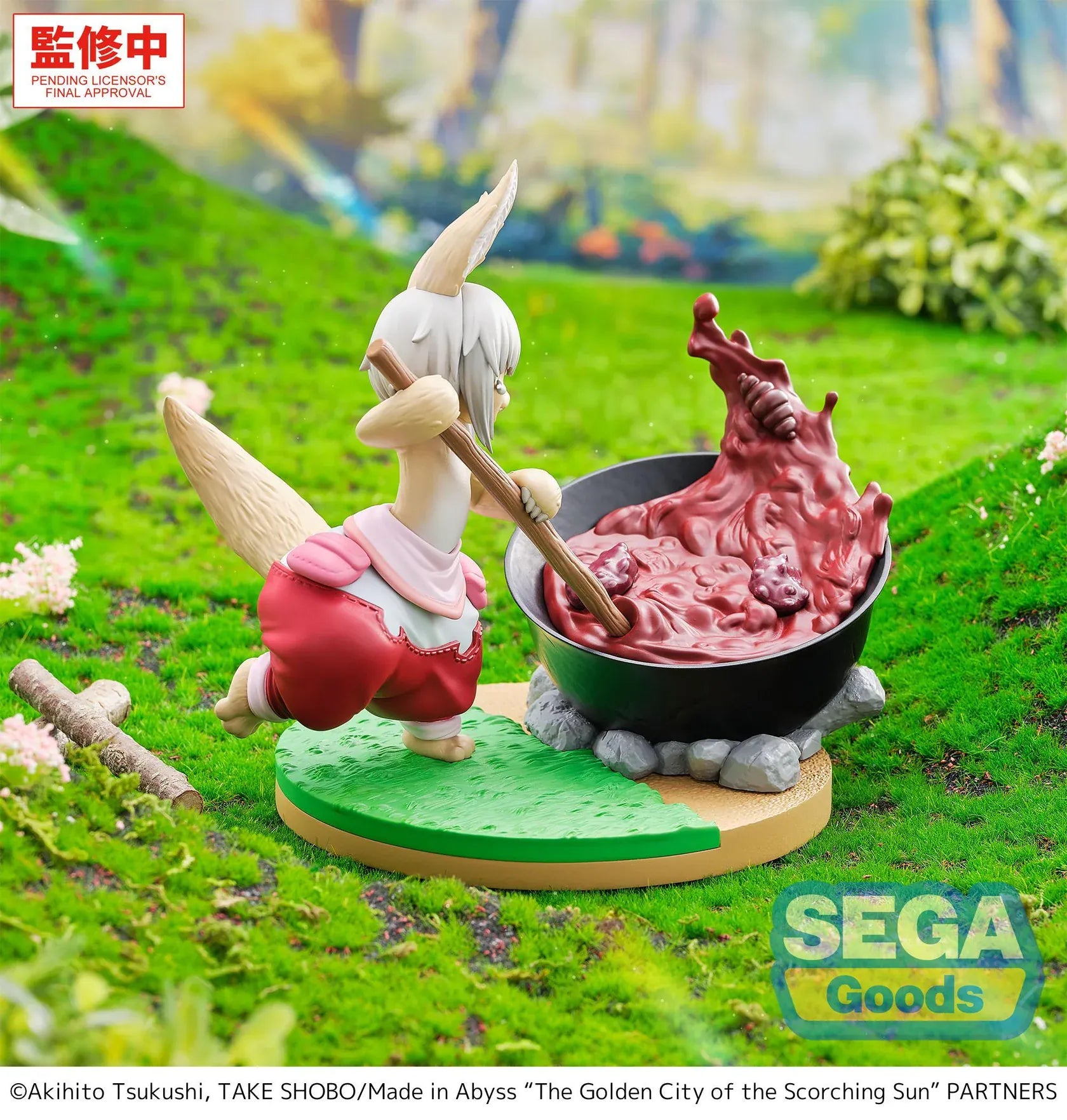 Made in Abyss The Golden City of the Scorching Sun Nanachi Dreaming of Mealtime Figure cooking by a pot on a scenic base