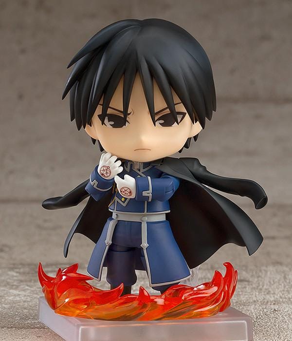 Fullmetal Alchemist Brotherhood Nendoroid Roy Mustang rerelease figure wearing Amestrian military uniform and alchemy glove