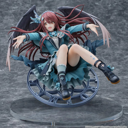 Idolmaster Shiny Colors Tenka Osaki Galdienne Amethyst Ver 1/6 Scale Figure with wings and clock base in dynamic pose