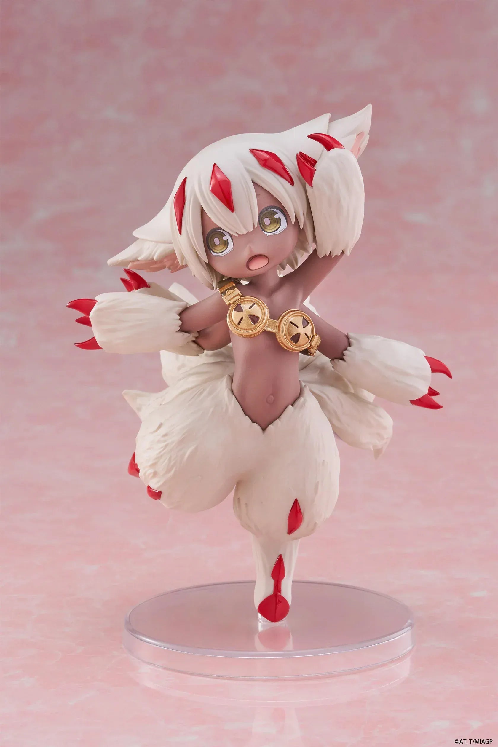 Made in Abyss: The Golden City of the Scorching Sun Faputa Coreful Figure (Re-issue) featuring Faputa in a dynamic pose with red markings and fluffy fur details.