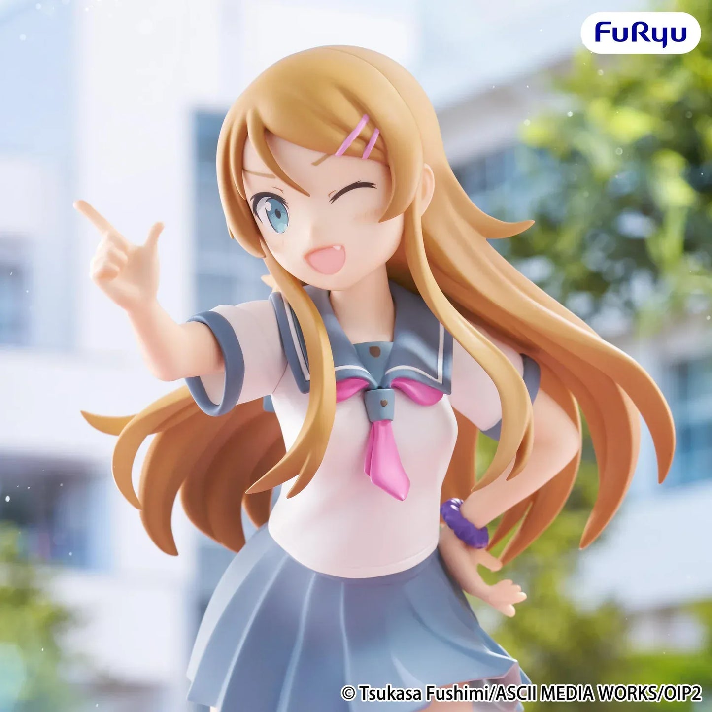 Oreimo Kirino Kousaka Muchute figure FuRyu anime collectible school uniform wink pose