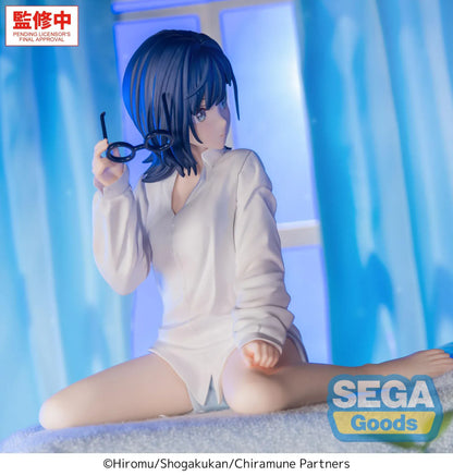 Chitose Is in the Ramune Bottle Yumemirize Yuzuki Nanase Figure seated in a white outfit holding glasses