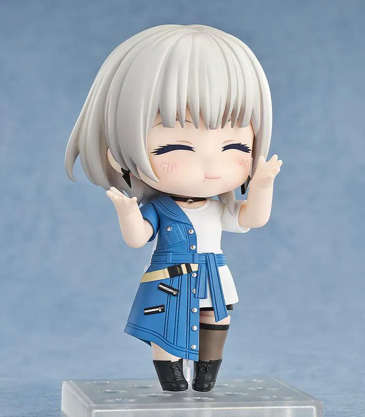 BanG Dream! It’s MyGO!!!!! Nendoroid No.2855 Rana Kaname chibi figure holding guitar with heterochromia eyes and blue outfit