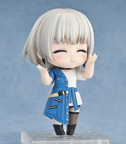 BanG Dream! It’s MyGO!!!!! Nendoroid No.2855 Rana Kaname chibi figure holding guitar with heterochromia eyes and blue outfit