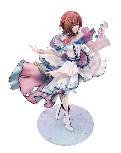 The Idolmaster Shiny Colors Lucrea Madoka Higuchi Merry Figure with pastel idol dress, floral accessories, flowing skirt, and elegant pose