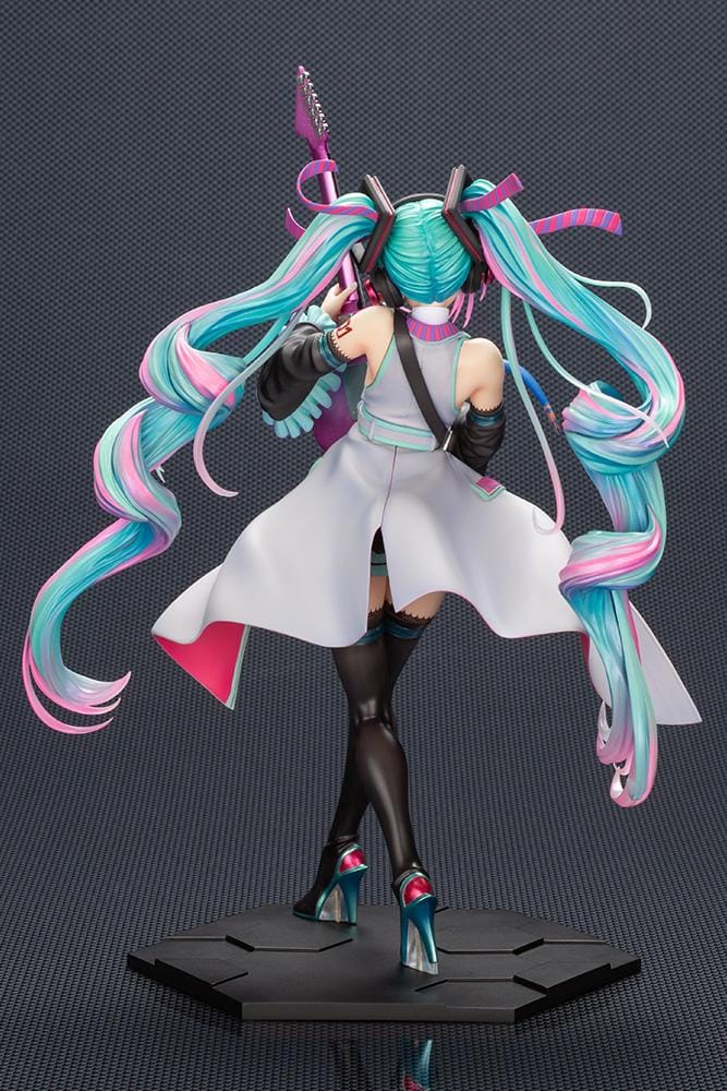 Vocaloid Bishoujo ReMIX Hatsune Miku 1/7 Scale Figure Rerun featuring Miku with teal and pink twin tails, headphones, electric guitar, black boots, and stage-inspired outfit.