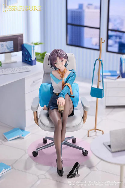 THE IDOLM@STER SHINY COLORS x Mahjong Soul Toru Asakura Effortless Work Ver. 1/7 Scale Figure Rerun featuring Toru seated in a chair with a stylish office-inspired outfit and display base.