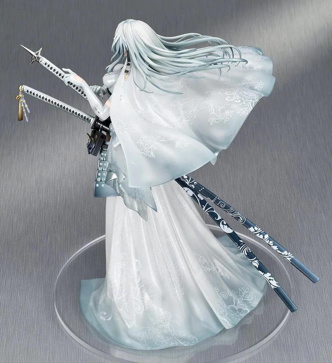 SWAV Illustration Tactical Bride Awayuki 1/7 Scale Figure in white bridal outfit with armor and sword accessories
