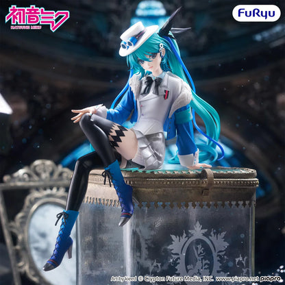 Vocaloid Hatsune Miku MIKU WITH YOU 2025 Version Noodle Stopper Figure in a blue and white outfit
