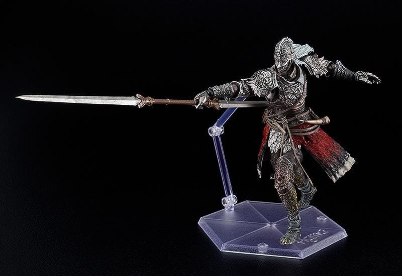ELDEN RING figma Raging Wolf Figure rerelease featuring detailed medieval armor with sword, shield, and posable action figure design