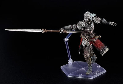 ELDEN RING figma Raging Wolf Figure rerelease featuring detailed medieval armor with sword, shield, and posable action figure design