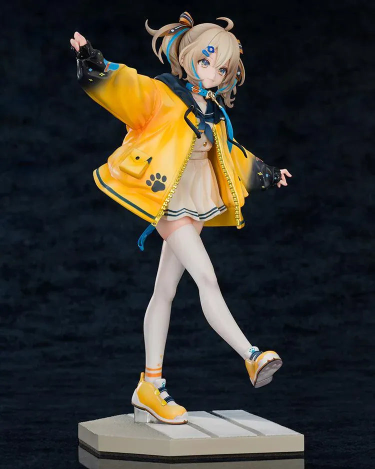 WeatherPlanet Appare Hinata 1/7 scale figure featuring Hinata in an oversized yellow jacket and dynamic balancing pose