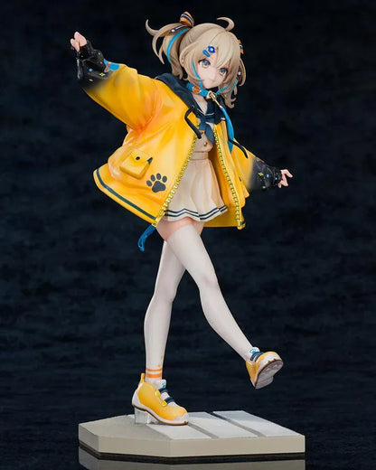 WeatherPlanet Appare Hinata 1/7 scale figure featuring Hinata in an oversized yellow jacket and dynamic balancing pose
