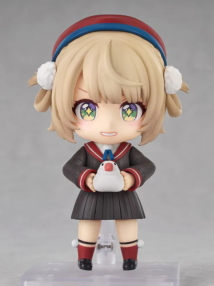 Shigure Ui Nendoroid Shigure Ui Standard Outfit Ver. Figure featuring Shigure Ui in a chibi-style design with blonde hair, school-uniform-inspired outfit, hat, and umbrella accessory.