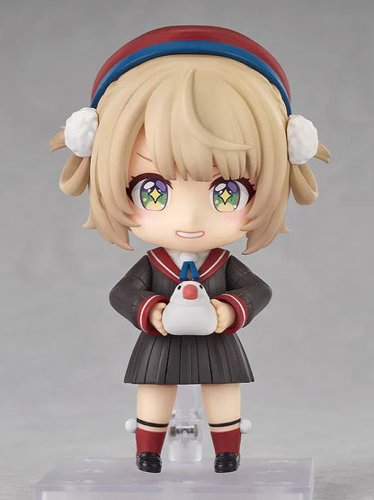 Shigure Ui Nendoroid Shigure Ui Standard Outfit Ver. Figure featuring Shigure Ui in a chibi-style design with blonde hair, school-uniform-inspired outfit, hat, and umbrella accessory.