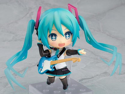 Hatsune Miku Nendoroid Hatsune Miku V4X Figure Rerelease with turquoise twin tails, headset, and black white teal Vocaloid outfit
