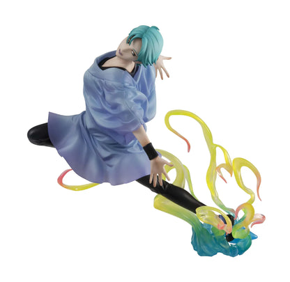 Mobile Suit Z Gundam Gundam Girls Generation Four Murasame Rerelease figure with teal hair, blue outfit, floating pose, and colorful effect parts