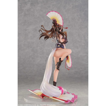 The King of Fighters x MA-Man Mai Shiranui 1/6 scale figure holding two folding fans in a dynamic pose on a fan-shaped base.