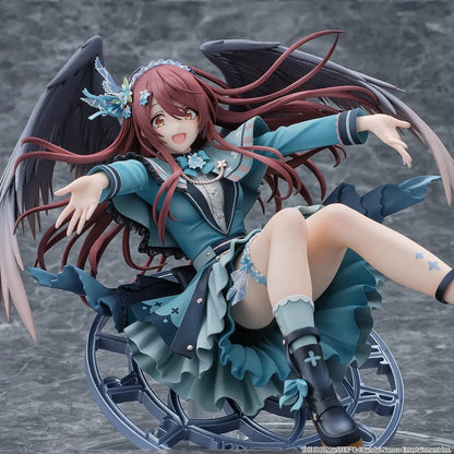 Idolmaster Shiny Colors Tenka Osaki Galdienne Amethyst Ver 1/6 Scale Figure with wings and clock base in dynamic pose