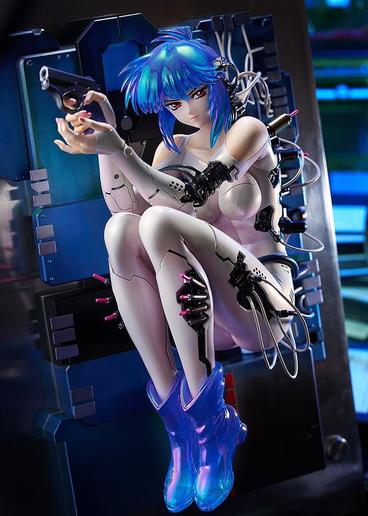 Ghost in the Shell Motoko Kusanagi Manga Edition 1/7 Scale Figure featuring the Major in cybernetic form with mechanical background display