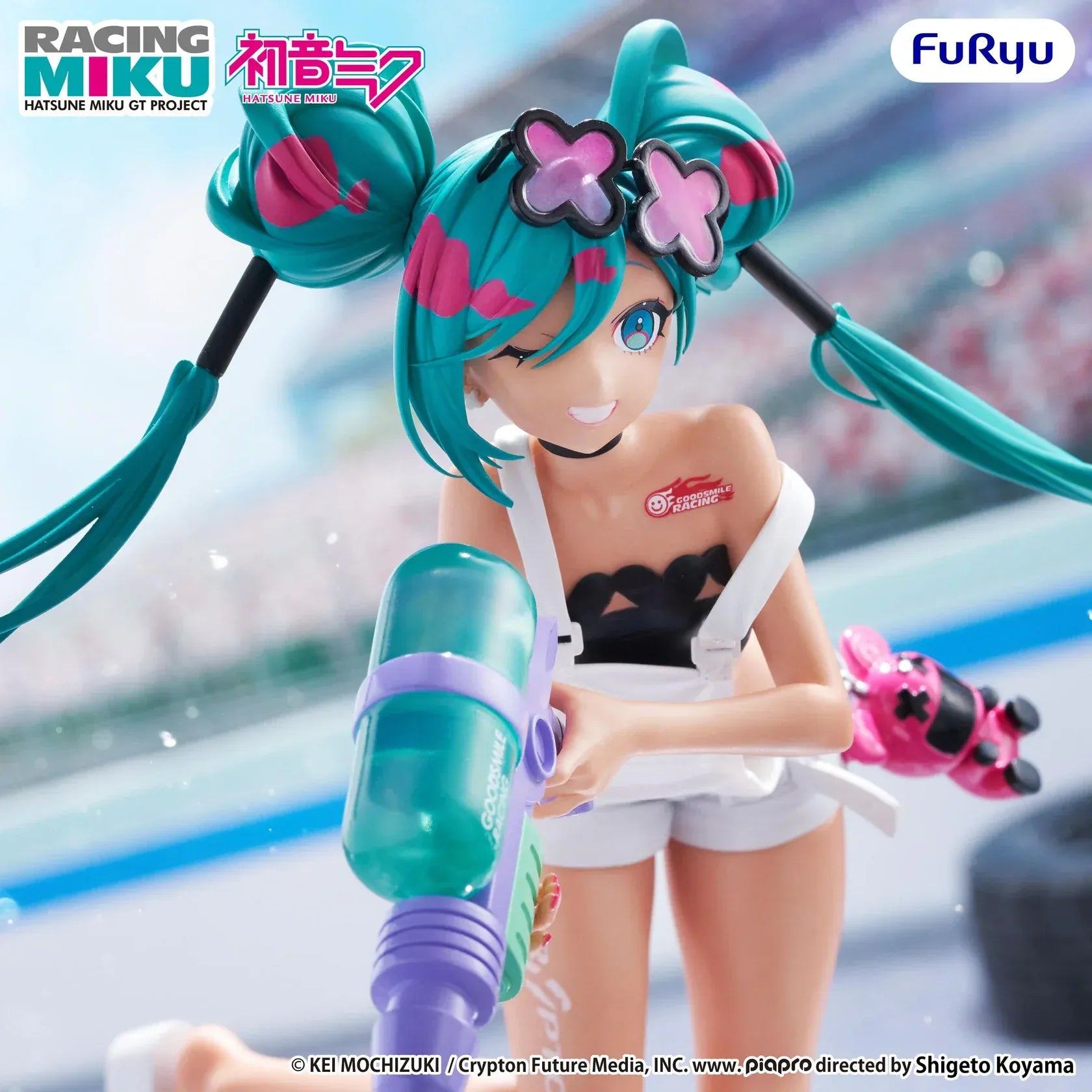 Hatsune Miku Racing Miku 2025 Sepang Muchute version figure FuRyu anime collectible water gun pose