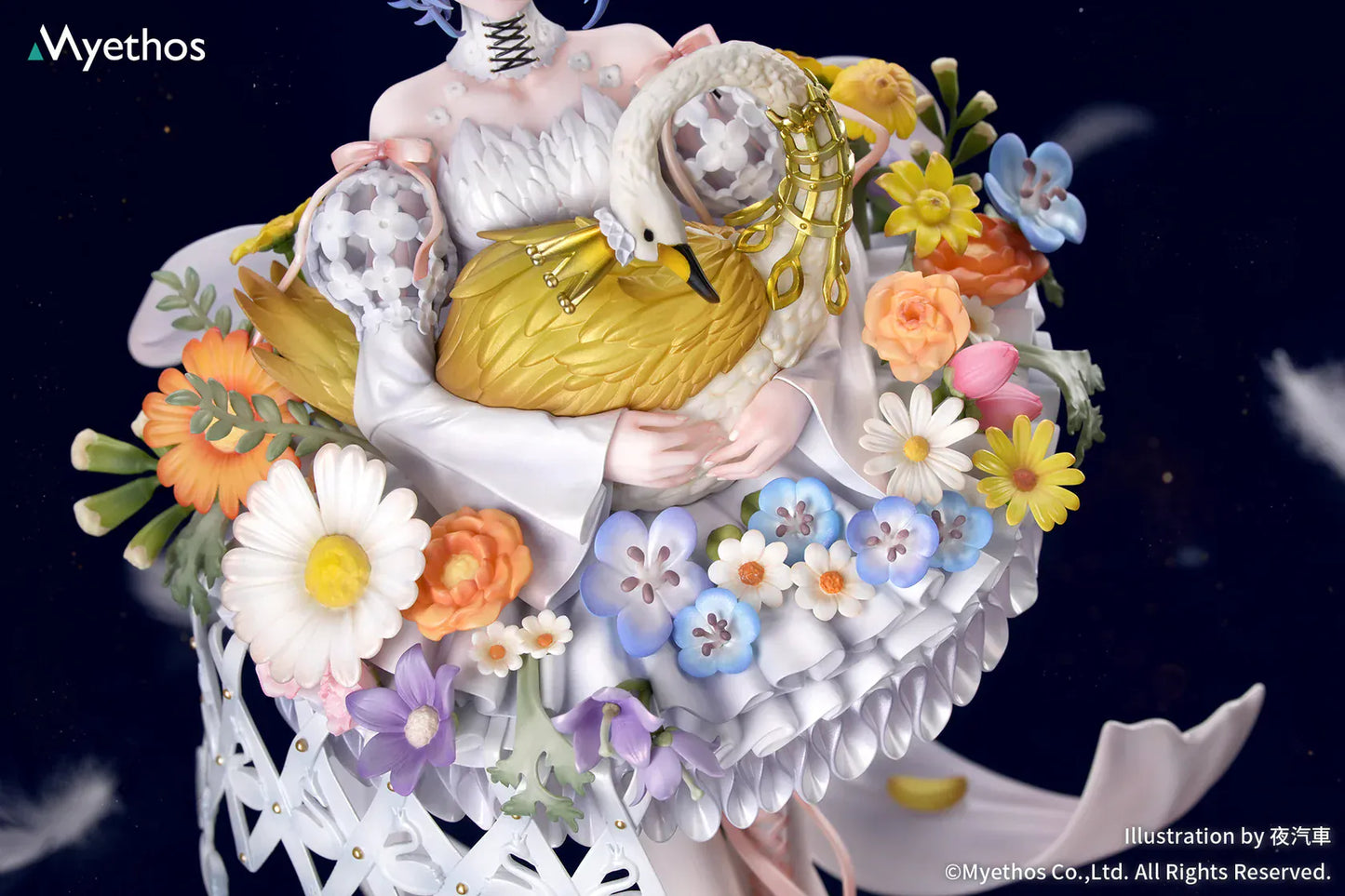 FairyTale Another Swan Lake 1/8 scale figure featuring swan princess with floral base and gold accents.